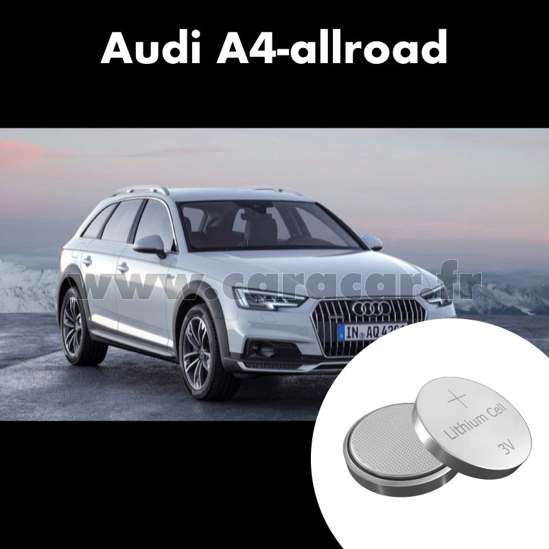 Pile clé Audi A4 allroad B8/8K [restyling] (2011/2016). Pile de remplacement pour clé de voiture. Batterie de clé de voiture. 