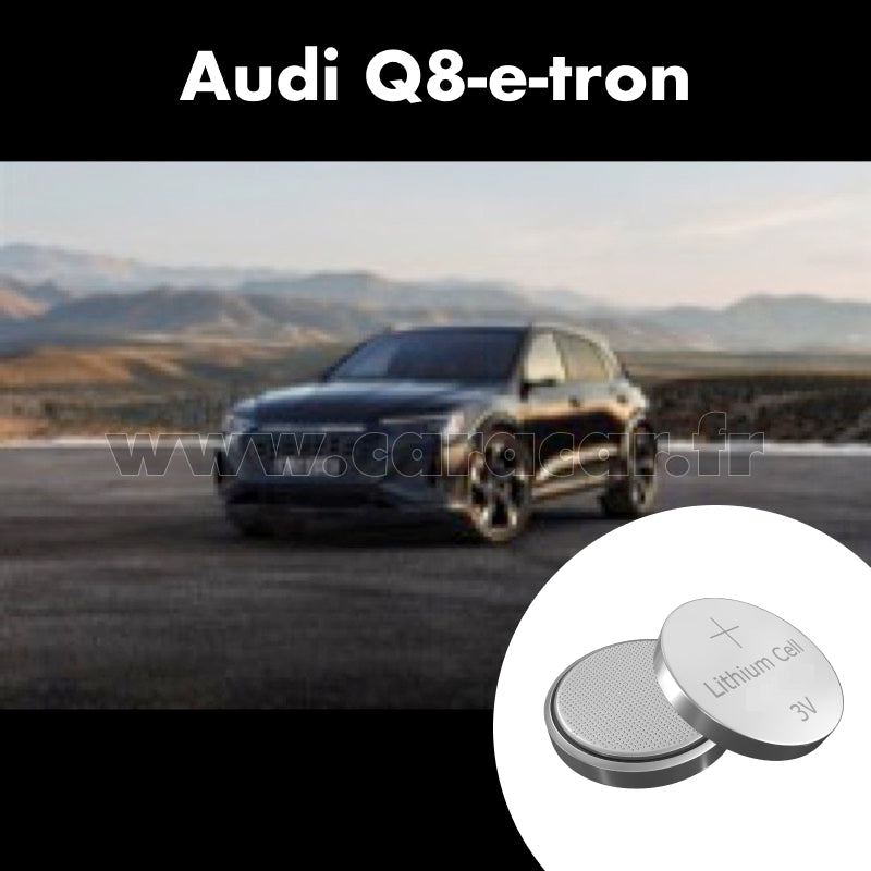 Pile clé Audi Q8 e-tron 1 generation (2022/2023). Pile de remplacement pour clé de voiture. Batterie de clé de voiture. 