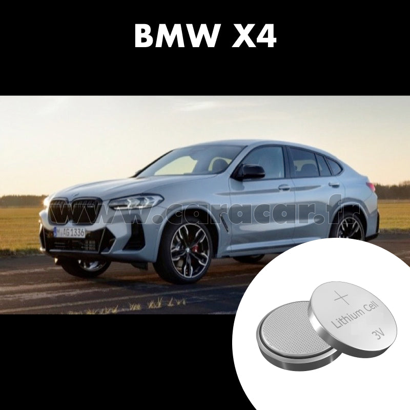 Pile clé BMW X4 G02 (2018/2021). Pile de remplacement pour clé de voiture. Batterie de clé de voiture. 