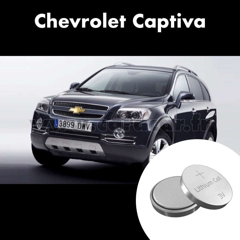 Pile clé Chevrolet Captiva 2 generation (2018/2023). Pile de remplacement pour clé de voiture. Batterie de clé de voiture. 