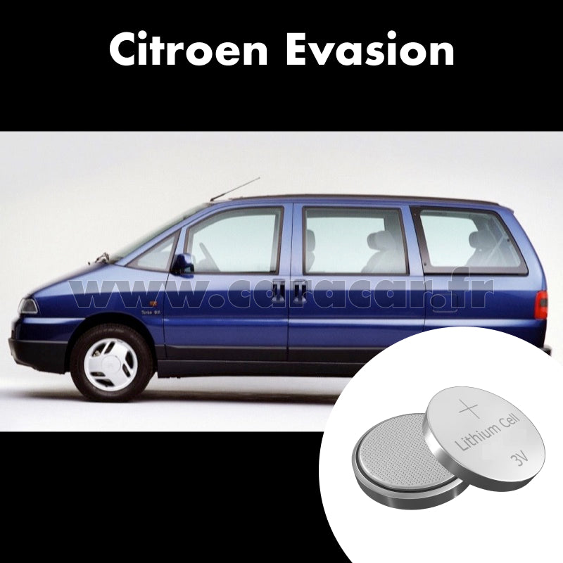 Pile clé Citroen Evasion 1 generation [restyling] (1997/2002). Pile de remplacement pour clé de voiture. Batterie de clé de voiture. 