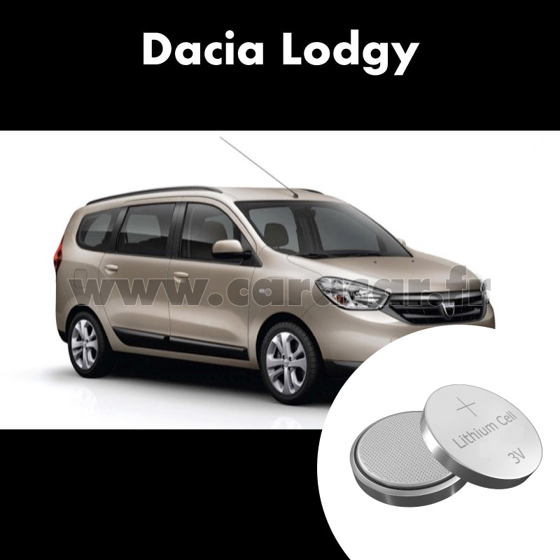 Pile clé Dacia Lodgy 1 generation [restyling] (2017/2023). Pile de remplacement pour clé de voiture. Batterie de clé de voiture. 