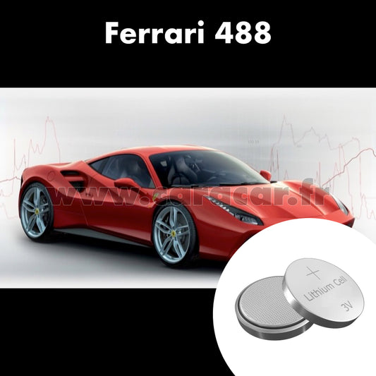 Pile clé Ferrari 488 1 generation (2016/2021). Pile de remplacement pour clé de voiture. Batterie de clé de voiture. 