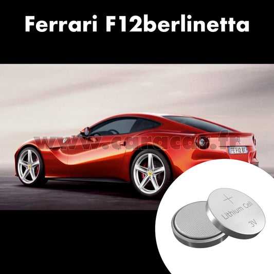 Pile clé Ferrari F12berlinetta 1 generation (2012/2017). Pile de remplacement pour clé de voiture. Batterie de clé de voiture. 