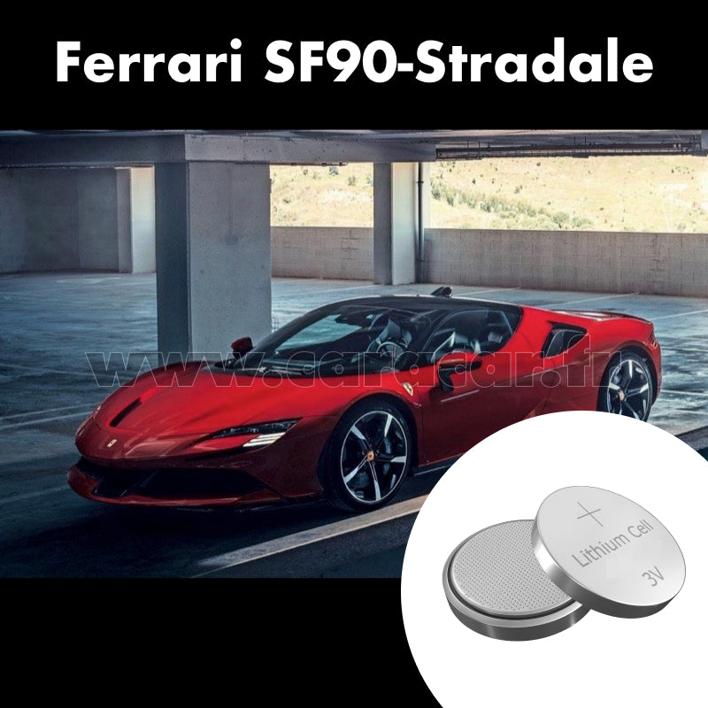 Pile clé Ferrari SF90 Stradale 1 generation (2019/2023). Pile de remplacement pour clé de voiture. Batterie de clé de voiture. 