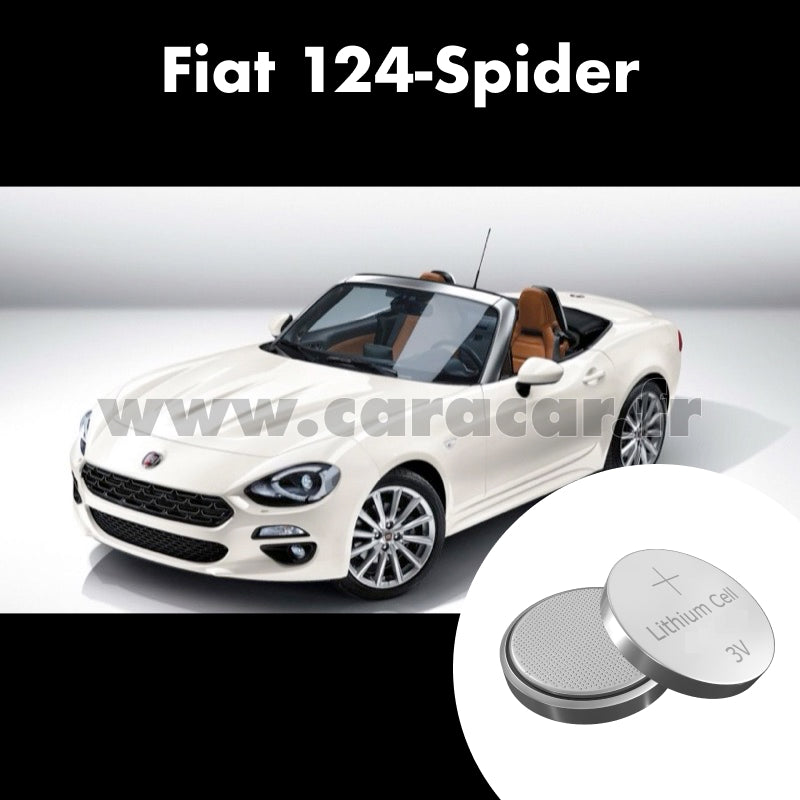 Pile clé Fiat 124 Spider 1 generation (2016/2019). Pile de remplacement pour clé de voiture. Batterie de clé de voiture. 