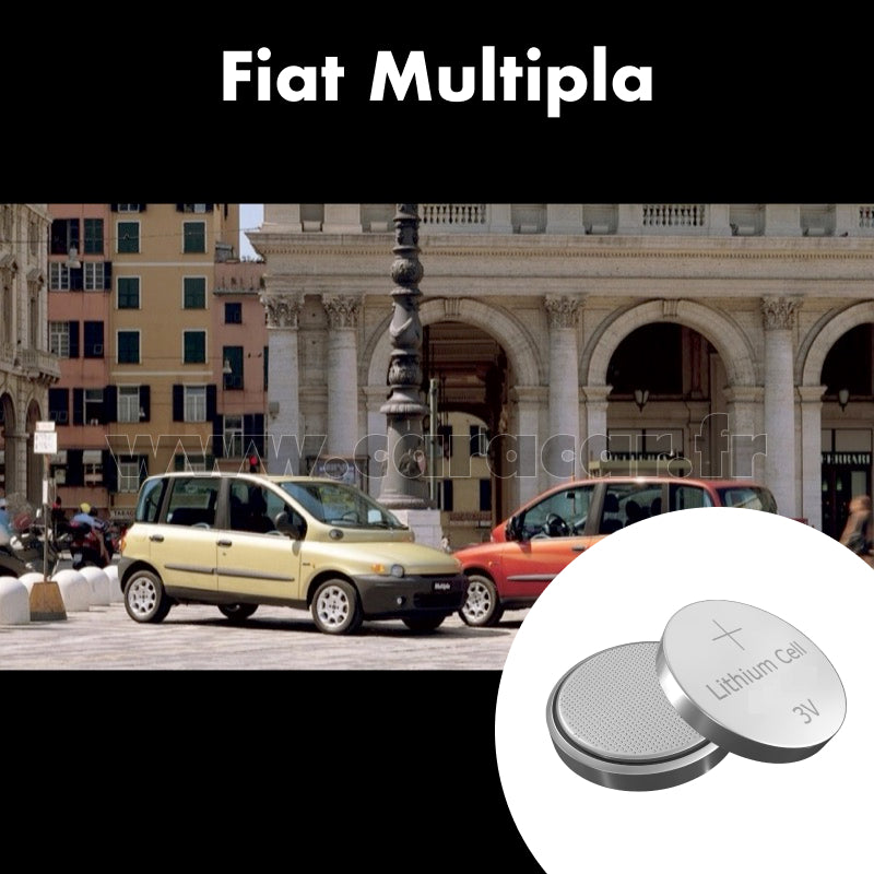 Pile clé Fiat Multipla 1 generation [restyling] (2004/2010). Pile de remplacement pour clé de voiture. Batterie de clé de voiture. 