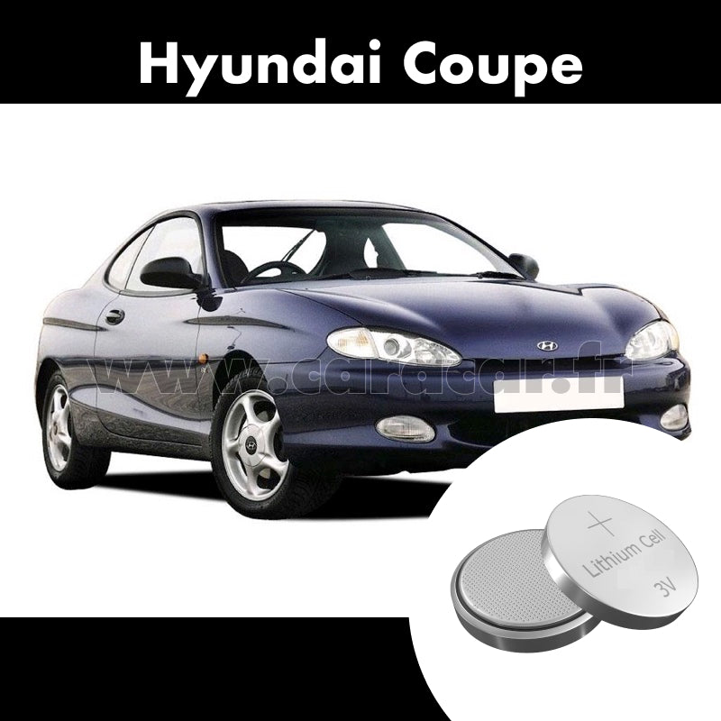 Pile clé Hyundai Coupe 1 generation [restyling] (1999/2002). Pile de remplacement pour clé de voiture. Batterie de clé de voiture. 