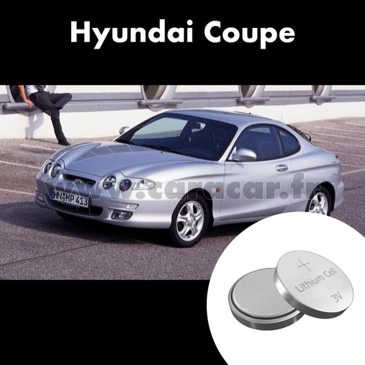 Pile clé Hyundai Coupe RD [restyling] (1999/2001). Pile de remplacement pour clé de voiture. Batterie de clé de voiture. 