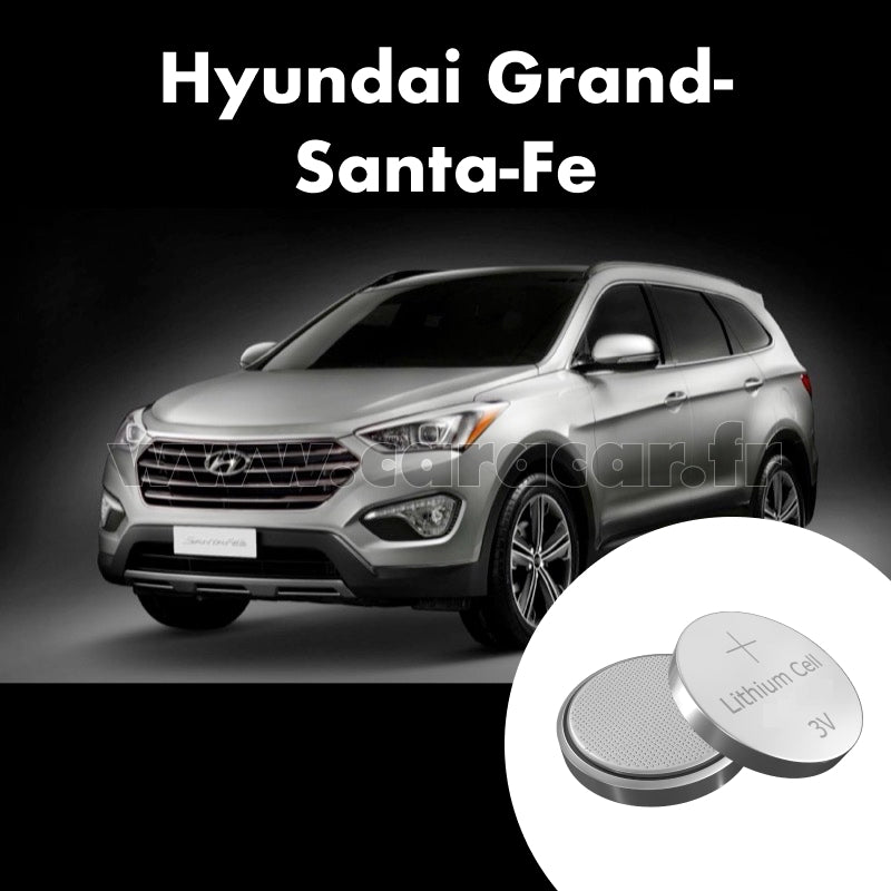 Pile clé Hyundai Grand Santa Fe 1 generation (restyling) (2016/2018). Pile de remplacement pour clé de voiture. Batterie de clé de voiture. 