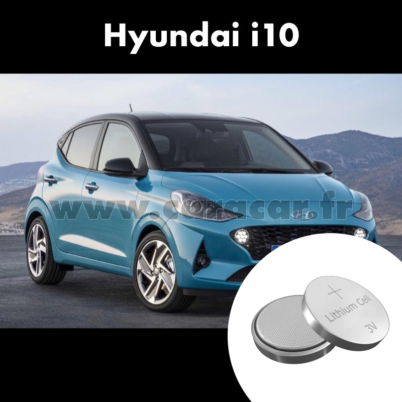 Pile clé Hyundai i10 3 generation (2019/2023). Pile de remplacement pour clé de voiture. Batterie de clé de voiture. 