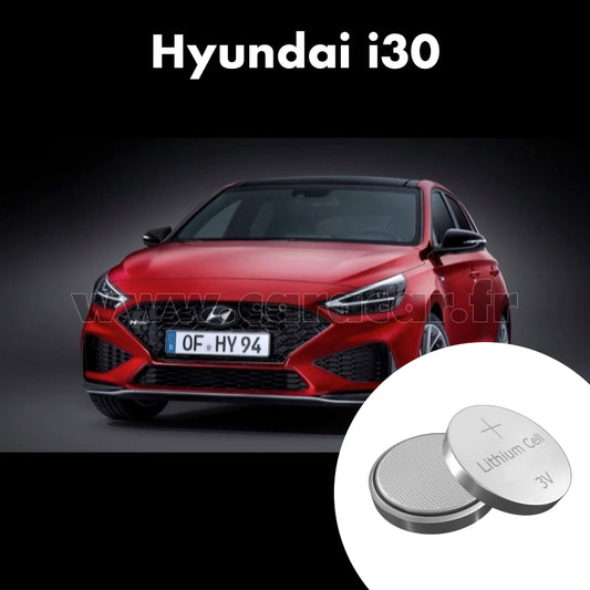 Pile clé Hyundai i30 3 generation [restyling] (2018/2020). Pile de remplacement pour clé de voiture. Batterie de clé de voiture. 