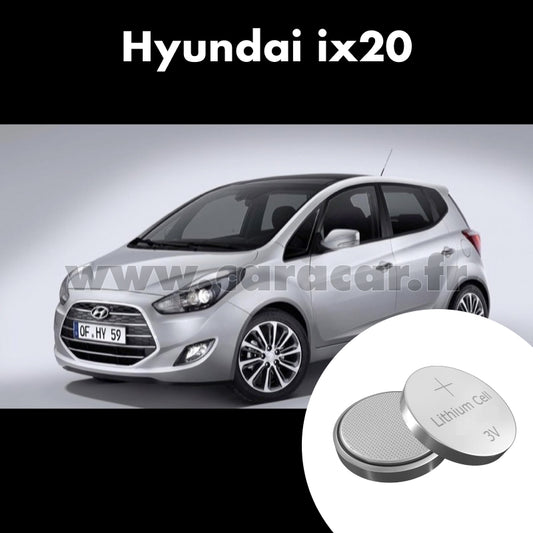 Pile clé Hyundai ix20 1 generation [restyling] (2015/2020). Pile de remplacement pour clé de voiture. Batterie de clé de voiture. 