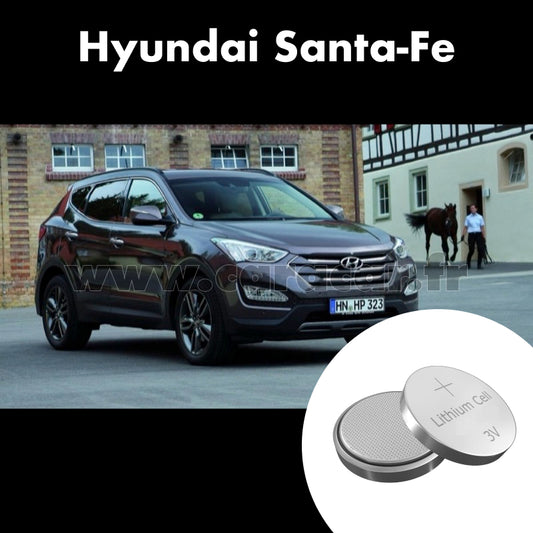 Pile clé Hyundai Santa Fe DM [restyling] (2015/2020). Pile de remplacement pour clé de voiture. Batterie de clé de voiture. 