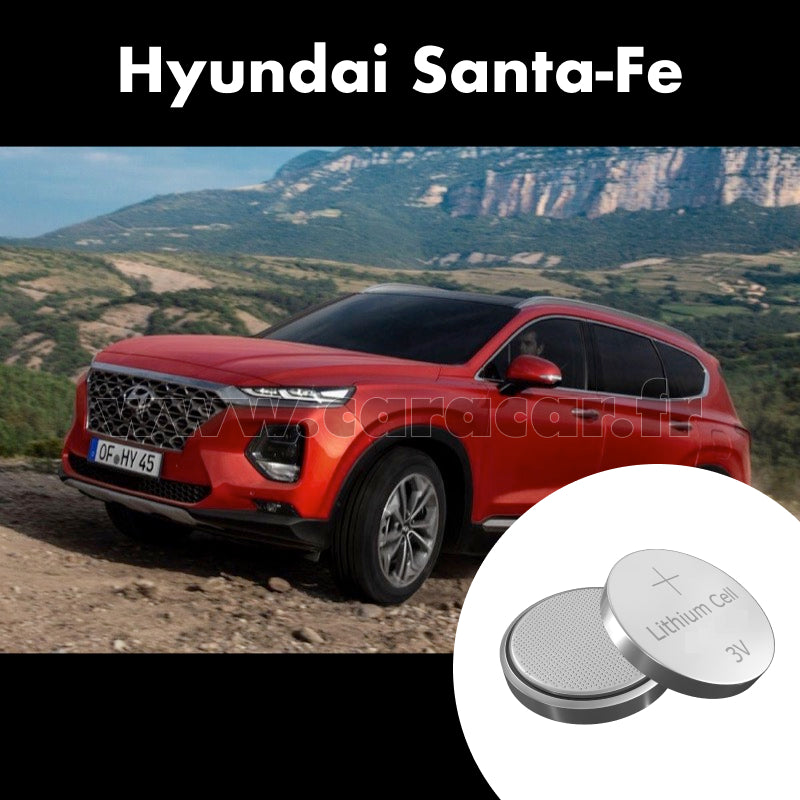 Pile clé Hyundai Santa Fe TM (2018/2021). Pile de remplacement pour clé de voiture. Batterie de clé de voiture. 