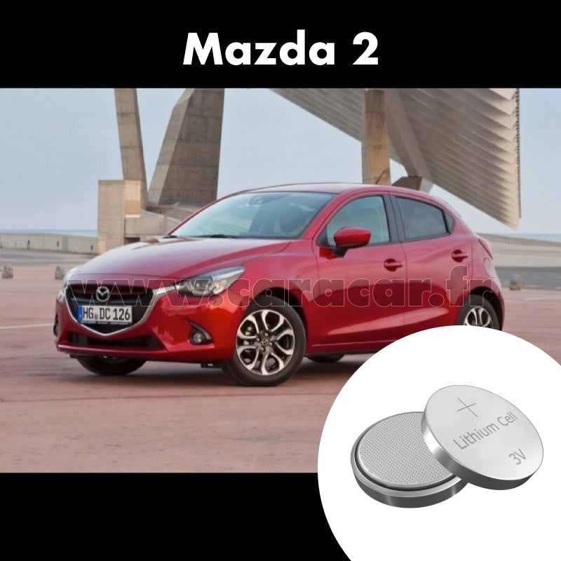 Pile clé Mazda 2 1 generation [restyling] (2005/2007). Pile de remplacement pour clé de voiture. Batterie de clé de voiture. 