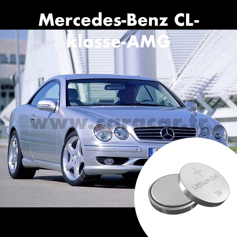 Pile clé Mercedes-Benz CL-klasse AMG C215 (2000/2002). Pile de remplacement pour clé de voiture. Batterie de clé de voiture. 