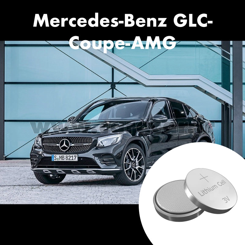 Pile clé Mercedes-Benz GLC Coupe AMG C253 (2016/2019). Pile de remplacement pour clé de voiture. Batterie de clé de voiture. 