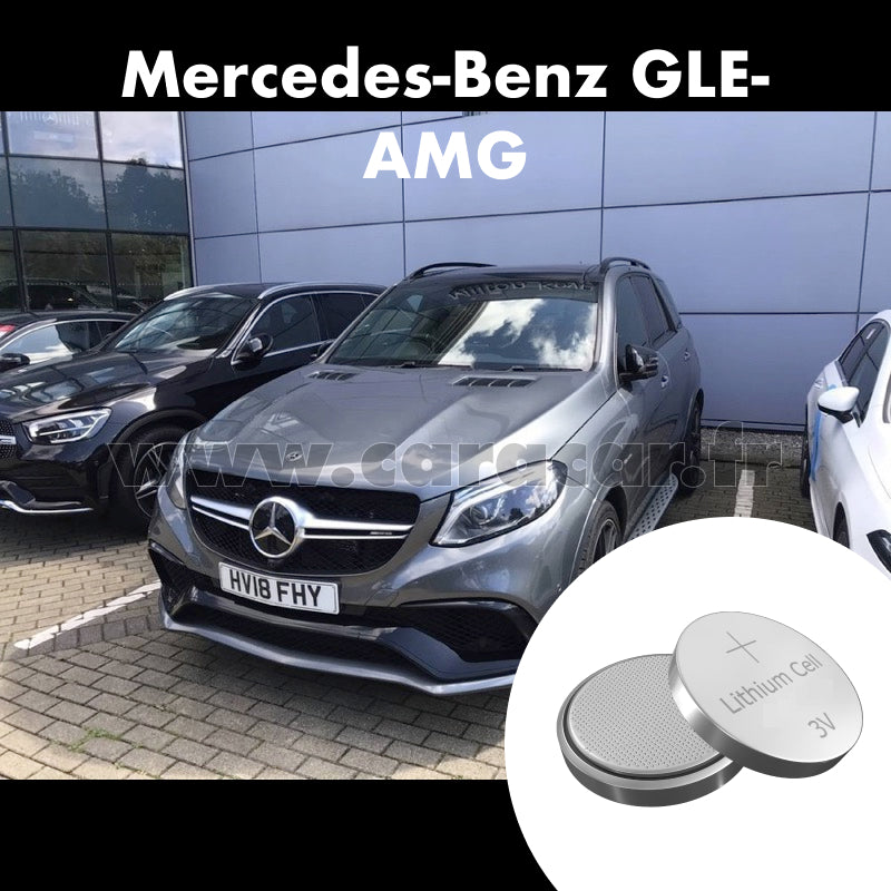 Pile clé Mercedes-Benz GLE AMG 1 generation (W166) (2015/2019). Pile de remplacement pour clé de voiture. Batterie de clé de voiture. 