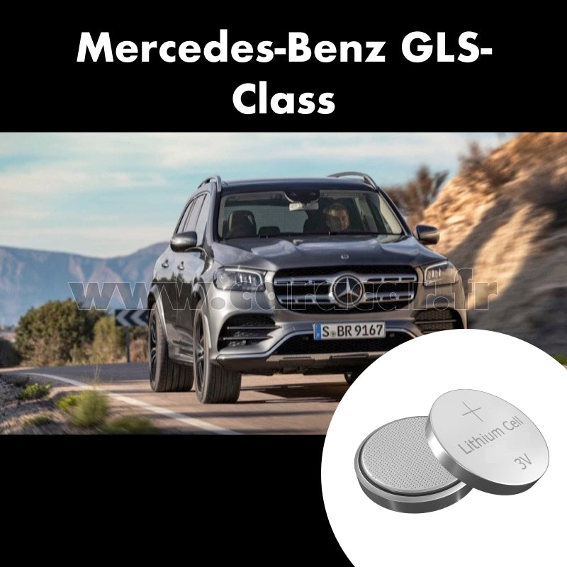 Pile clé Mercedes-Benz GLS-Class X167 (2019/2023). Pile de remplacement pour clé de voiture. Batterie de clé de voiture. 