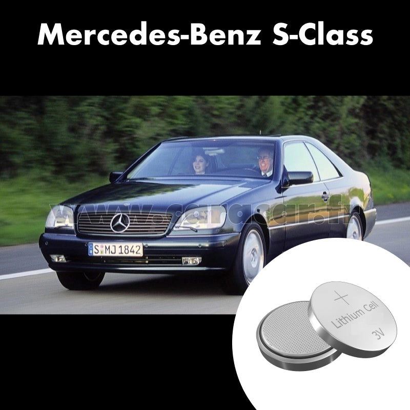 Pile clé Mercedes-Benz S-Class W140 (1991/1995). Pile de remplacement pour clé de voiture. Batterie de clé de voiture. 