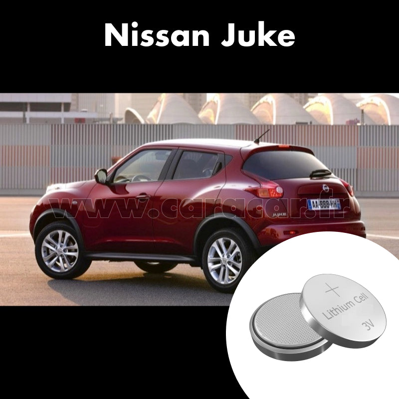 Pile clé Nissan Juke 2 generation (2019/2023). Pile de remplacement pour clé de voiture. Batterie de clé de voiture. 