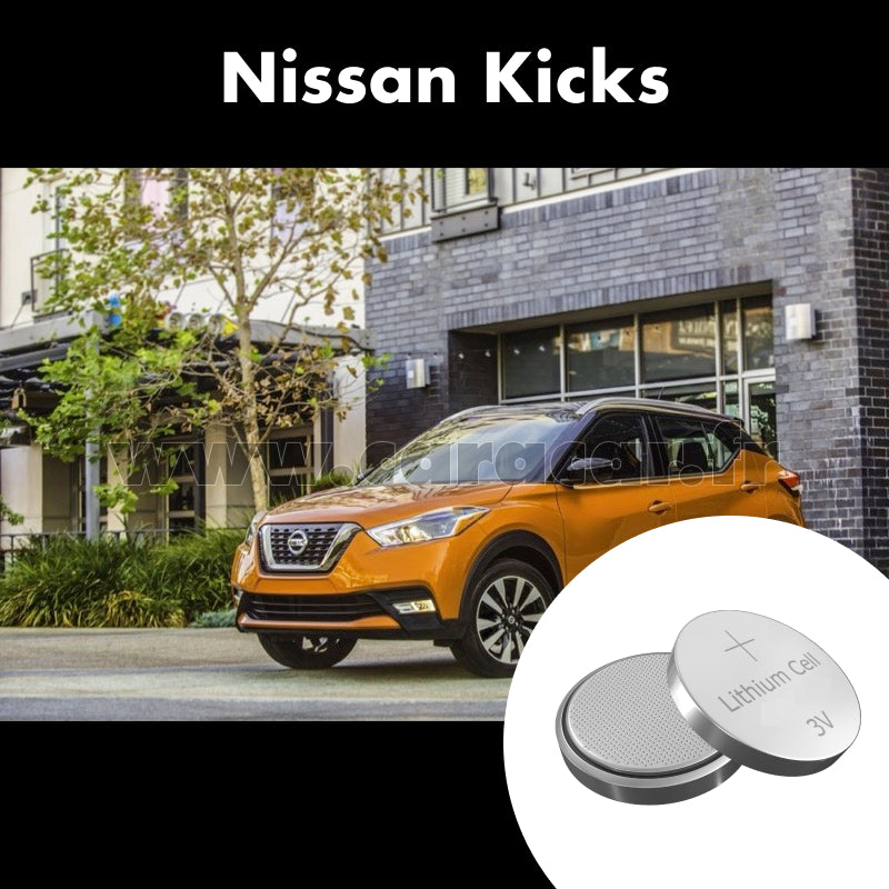 Pile clé Nissan Kicks 1 generation (2019/2020). Pile de remplacement pour clé de voiture. Batterie de clé de voiture. 