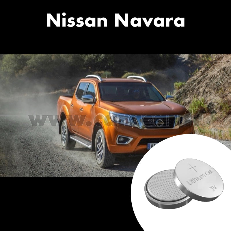 Pile clé Nissan Navara D23 (2015/2023). Pile de remplacement pour clé de voiture. Batterie de clé de voiture. 