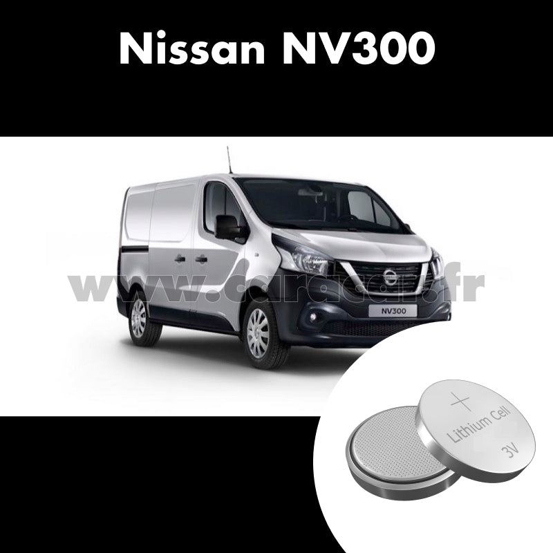 Pile clé Nissan NV300 1 generation (2016/2023). Pile de remplacement pour clé de voiture. Batterie de clé de voiture. 