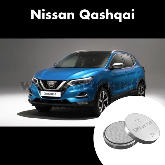 Pile clé Nissan Qashqai 2 generation [restyling] (2017/2023). Pile de remplacement pour clé de voiture. Batterie de clé de voiture. 