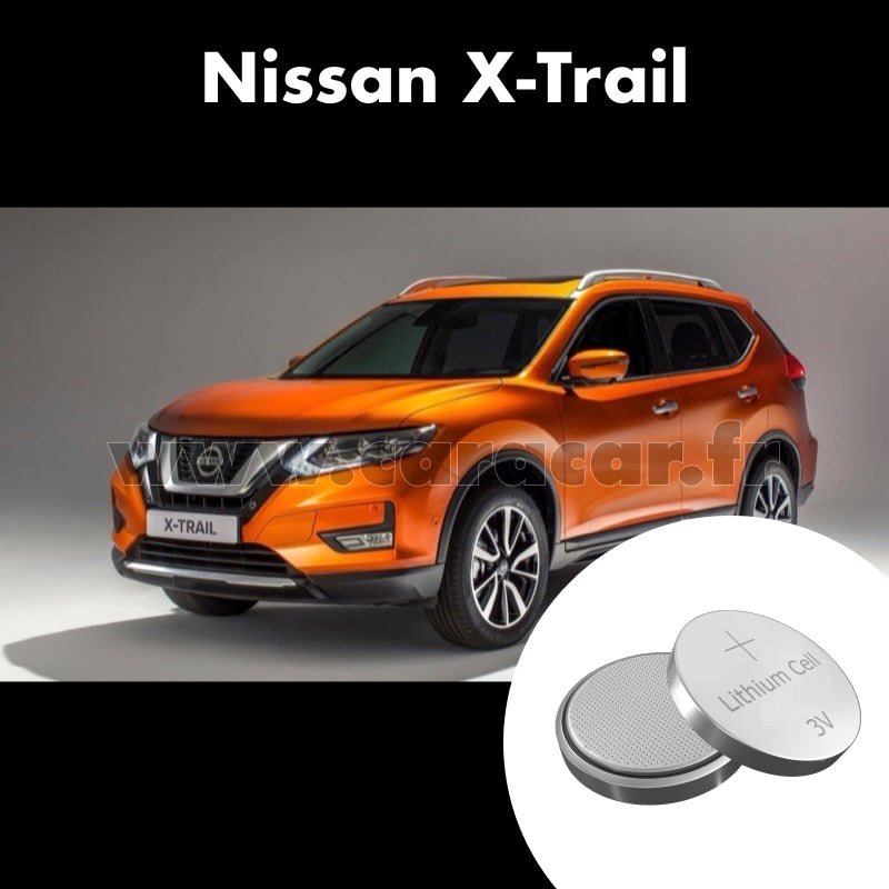 Pile clé Nissan X-Trail T32 [restyling] (2017/2022). Pile de remplacement pour clé de voiture. Batterie de clé de voiture. 