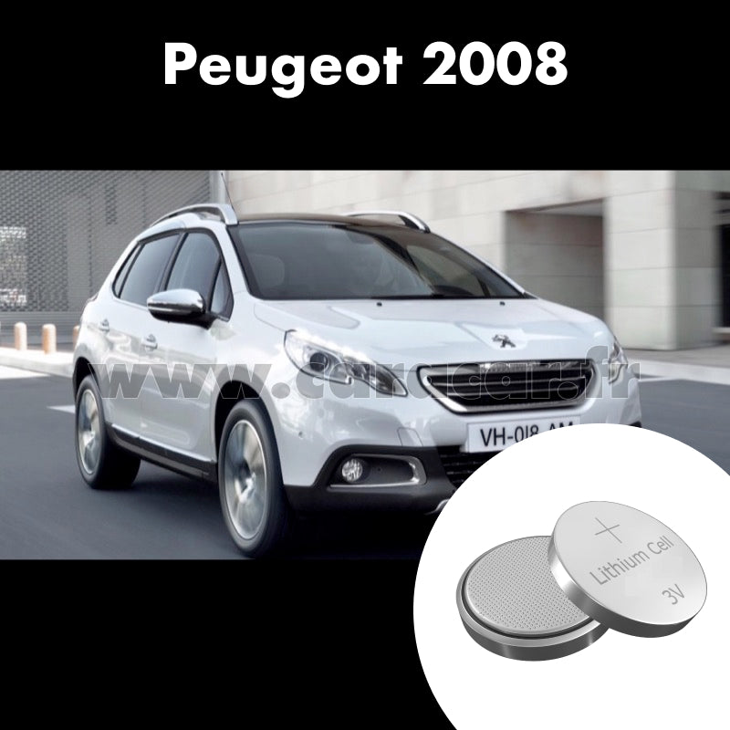 Pile clé Peugeot 2008 1 generation [restyling] (2017/2020). Pile de remplacement pour clé de voiture. Batterie de clé de voiture. 