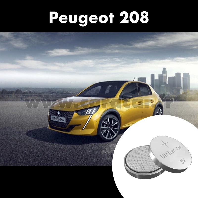 Pile clé Peugeot 208 2 generation (2019/2023). Pile de remplacement pour clé de voiture. Batterie de clé de voiture. 