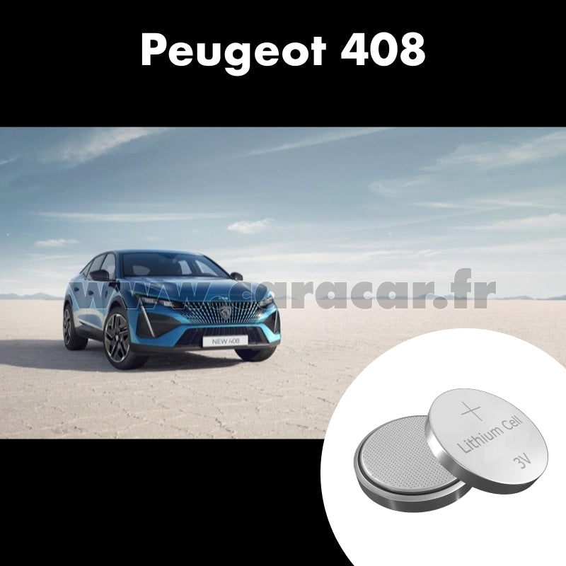 Pile clé Peugeot 408 1 generation [restyling] (2017/2023). Pile de remplacement pour clé de voiture. Batterie de clé de voiture. 