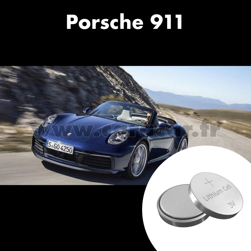 Pile clé Porsche 911 992 (2018/2023). Pile de remplacement pour clé de voiture. Batterie de clé de voiture. 