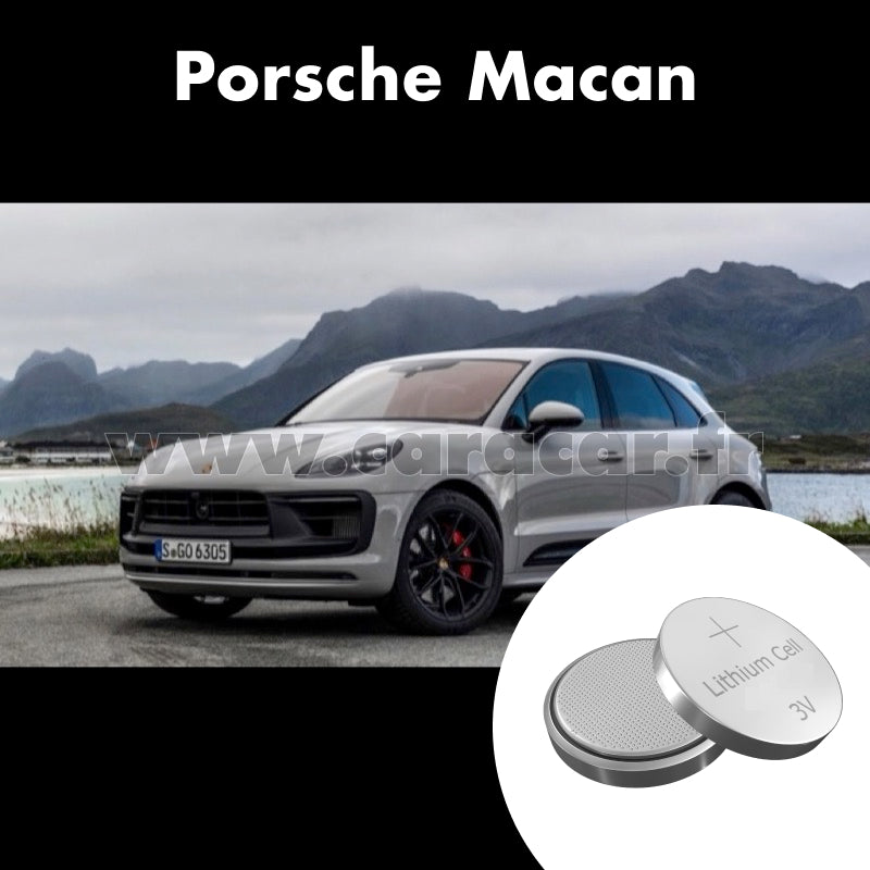 Pile clé Porsche Macan 1 generation [2th restyling] (2021/2023). Pile de remplacement pour clé de voiture. Batterie de clé de voiture. 