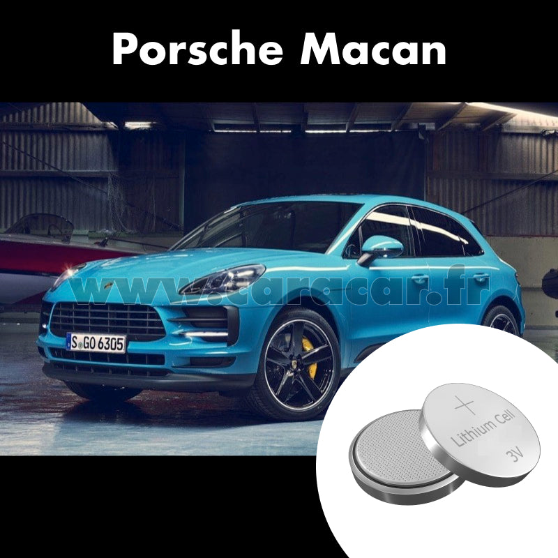 Pile clé Porsche Macan 1 generation [restyling] (2018/2021). Pile de remplacement pour clé de voiture. Batterie de clé de voiture. 