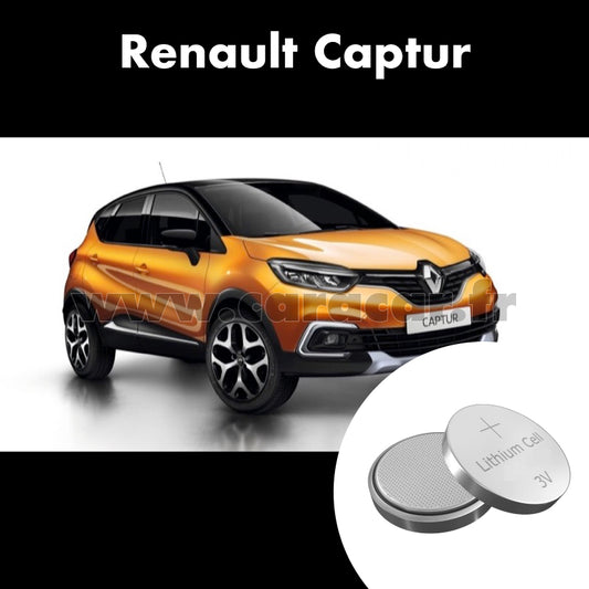 Pile clé Renault Captur 1 generation [restyling] (2017/2019). Pile de remplacement pour clé de voiture. Batterie de clé de voiture.