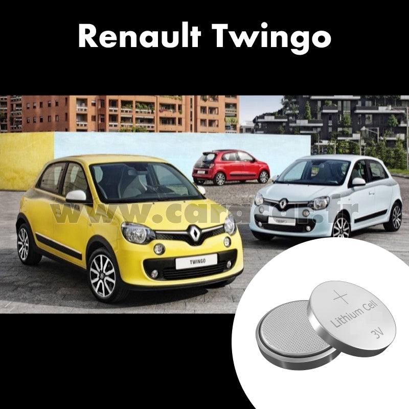 Pile clé Renault Twingo 3 generation [restyling] (2019/2023). Pile de remplacement pour clé de voiture. Batterie de clé de voiture.