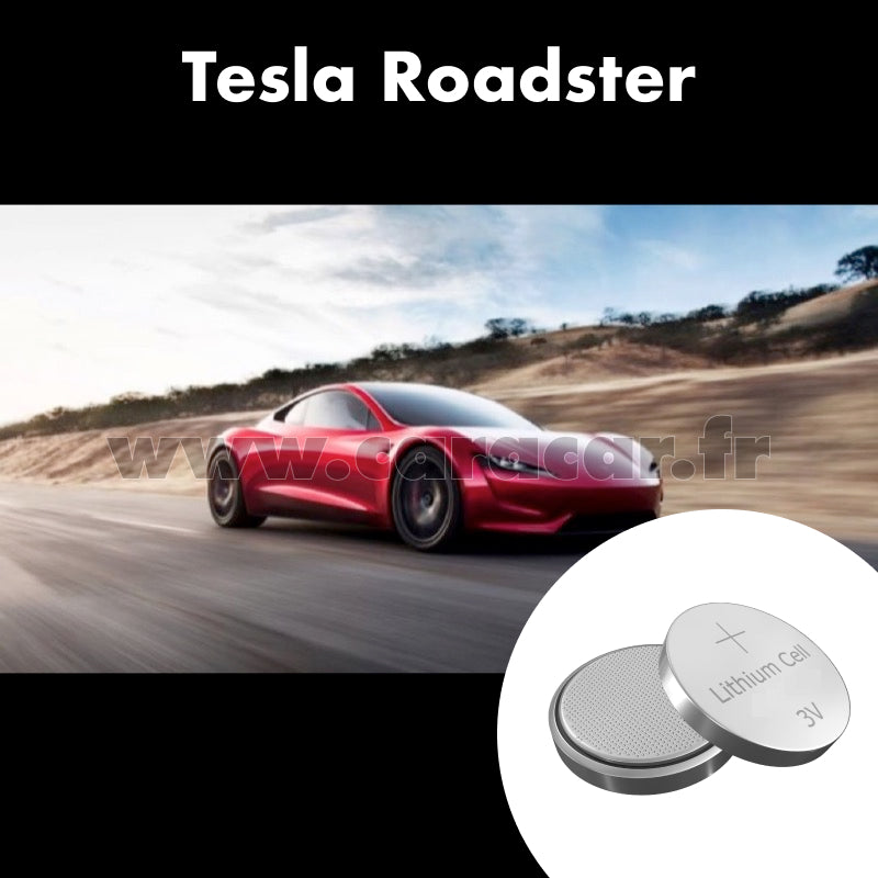 Pile clé Tesla Roadster Concept (2017/2022). Pile de remplacement pour clé de voiture. Batterie de clé de voiture. 