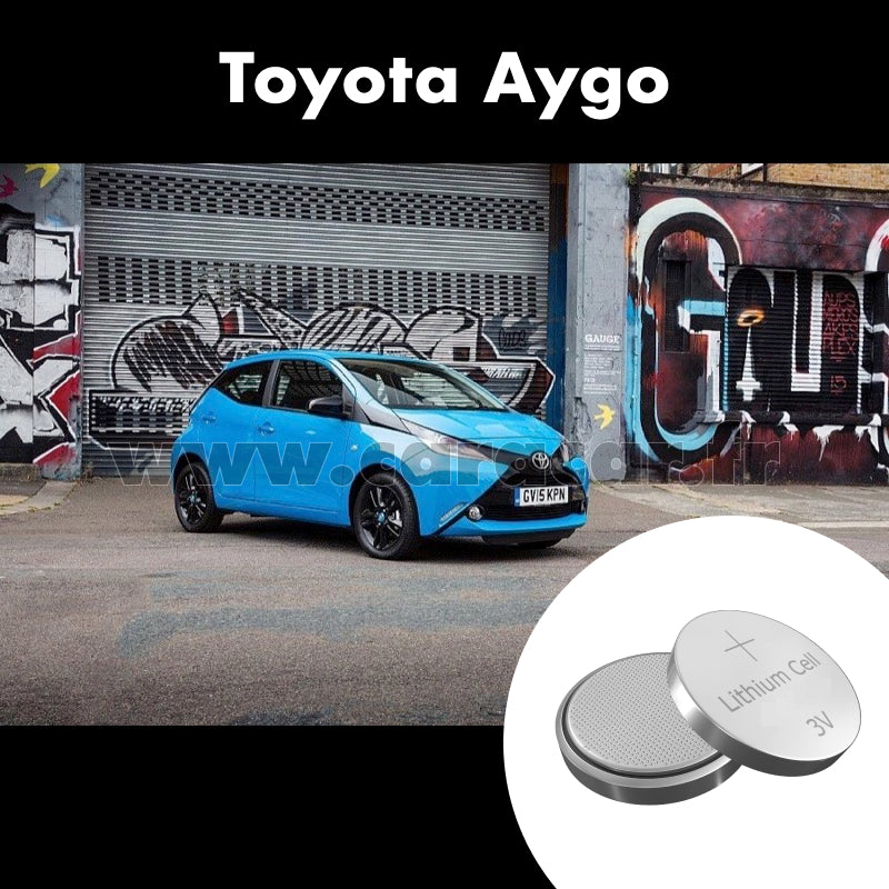 Pile clé Toyota Aygo 2 generation [restyling] (2018/2023). Pile de remplacement pour clé de voiture. Batterie de clé de voiture. 