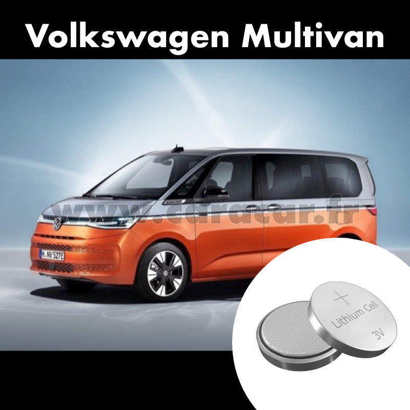 Pile clé Volkswagen Multivan T7 (2021/2023). Pile de remplacement pour clé de voiture. Batterie de clé de voiture. 