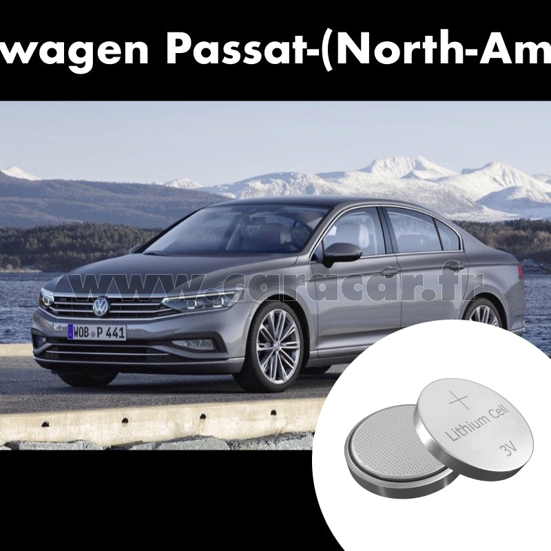 Pile clé Volkswagen Passat (North America) 2 generation (China Market) (2018/2022). Pile de remplacement pour clé de voiture. Batterie de clé de voiture. 