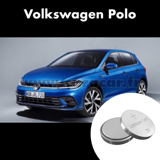 Pile clé Volkswagen Polo 6 generation (EU Market) (2017/2021). Pile de remplacement pour clé de voiture. Batterie de clé de voiture. 