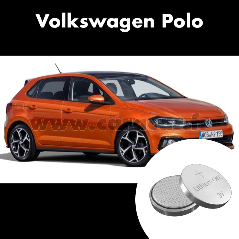 Pile clé Volkswagen Polo 6 generation (2017/2023). Pile de remplacement pour clé de voiture. Batterie de clé de voiture. 