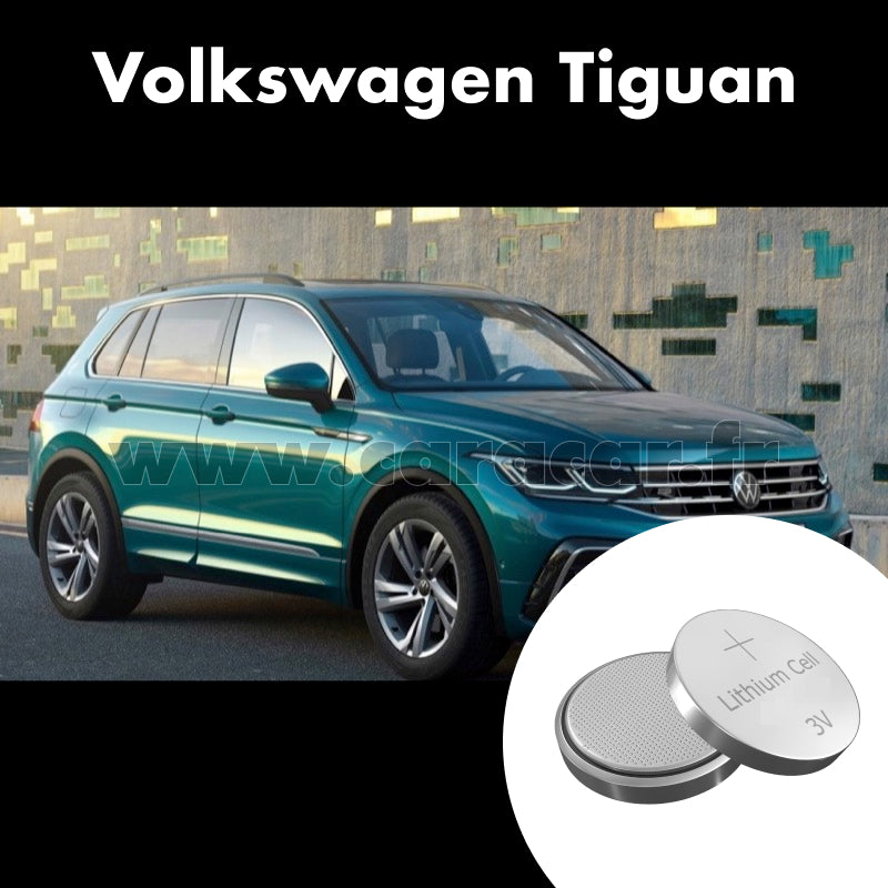 Pile clé Volkswagen Tiguan 2 generation (China Market) (2020/2023). Pile de remplacement pour clé de voiture. Batterie de clé de voiture. 