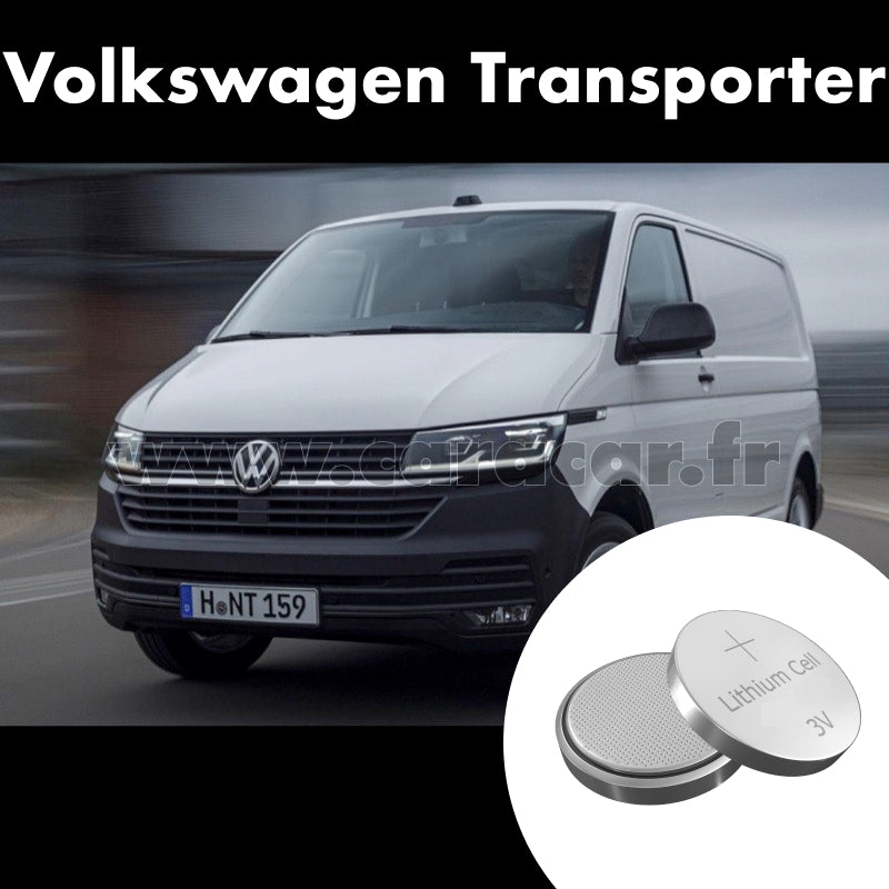 Pile clé Volkswagen Transporter T6 [restyling] (2019/2023). Pile de remplacement pour clé de voiture. Batterie de clé de voiture. 